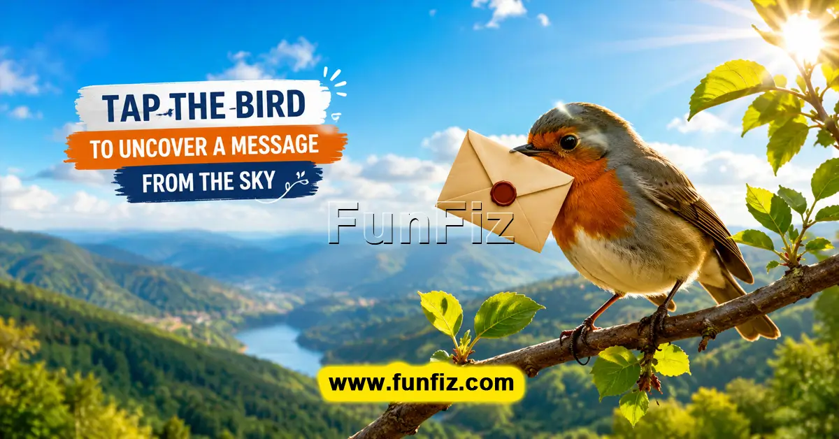 Tippe Auf Den Vogel Um Eine Botschaft Vom Himmel Zu Entdecken